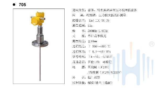 慧博新銳HBRD705導波雷達物位計選型說明書